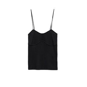 Zara Thin Strap Tank Black NWT